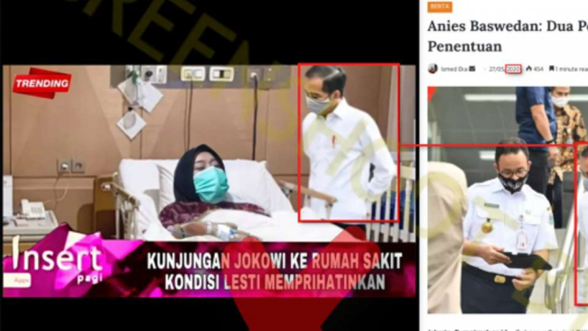 Cek Fakta: Jokowi Jenguk Lesti Kejora di Rumah Sakit
