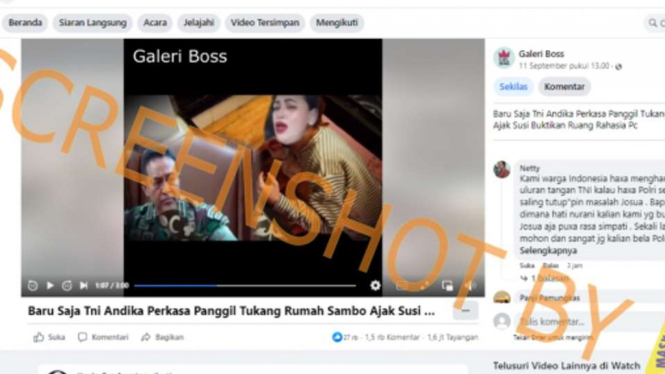 Cek Fakta: Panglima TNI Panggil ART Sambo untuk Buktikan Ruang Rahasia
