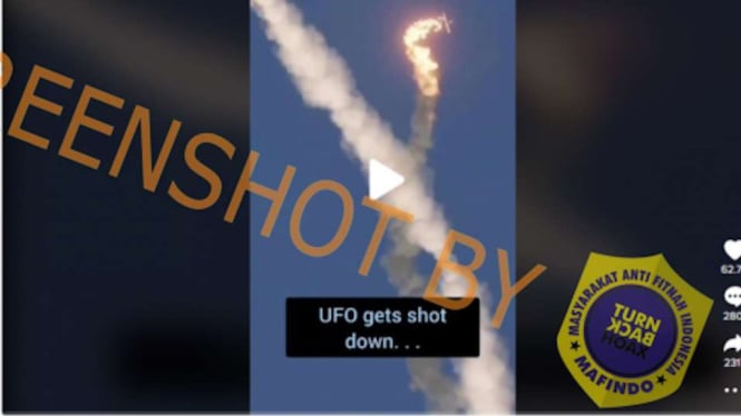 Cek Fakta: Video UFO Ditembak Jatuh oleh Pesawat Tempur