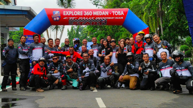 Diikuti 85 Pemotor, CRF Rally Indonesia dan Pertamina Lubricants Jajal Medan-Toba