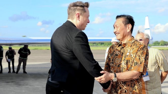 Elon Musk Tiba di Bali dan Disambut Menko Luhut