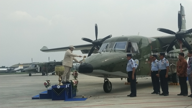 Menhan Prabowo Kembali Tambah Alutsista TNI AU, 5 Pesawat NC-212i Akan Perkuat Skadron 4 Lanud ABS