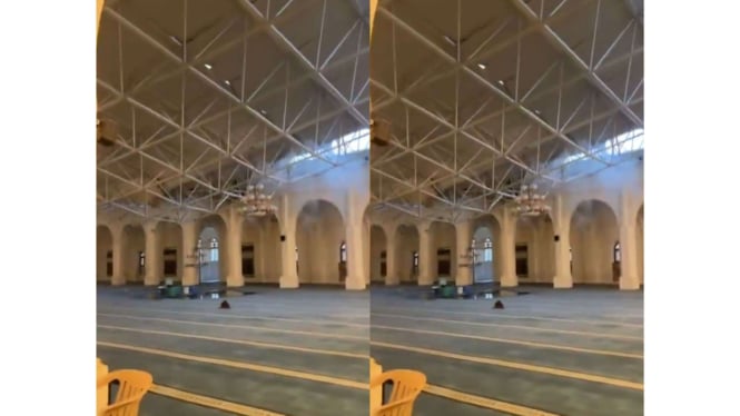 Viral Atap Masjid Universitas Raja Fahd di Arab Saudi Roboh Gegara Hujan Deras