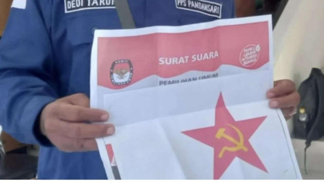 Viral Surat Suara Pilpres Berlogo PKI di Semarang, Ketua KPPS Buka Suara