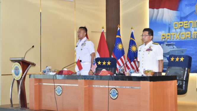Dankodiklatal dan Panglima Armada Barat Tentara Laut Malaysia Buka Patkor Malindo di Selat Malaka