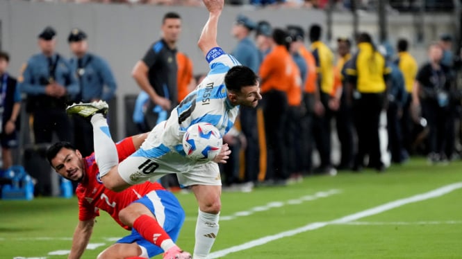 Hasil Sementara Timnas Argentina Vs Chile, Serangan 7 Hari 7 Malam dari Lionel Messi Cs