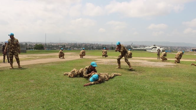 Luar Biasa… Pasukan Garuda TNI Latih Tentara Kongo di Afrika Tengah