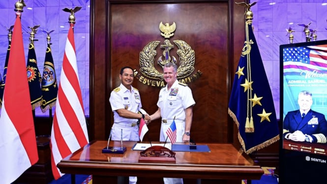 Perkuat Keamanan di Indo-Pasifik, Wakasal Terima Kunjungan Panglima Perang Indopacom US Navy