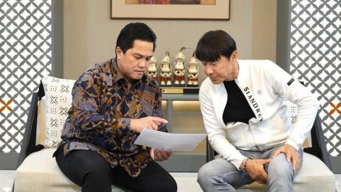 Shin Tae-yong dan Timnas Indonesia Dapat Kabar Baik dari Ketum PSSI Erick Thohir