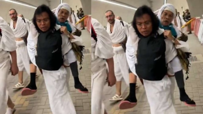 Viral Aksi Pria Gendong Wanita Lansia saat Tertinggal Rombongan Haji Tuai Pujian