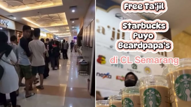 Viral Antrean Mengular di Mal Demi Takjil Gratis Minuman Starbucks, Netizen Pro-Kontra