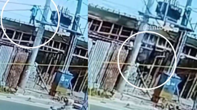 Viral CCTV Detik-detik Tukang Bangunan Tersengat Arus Listrik, Korban Terpental ke Lantai Bawah