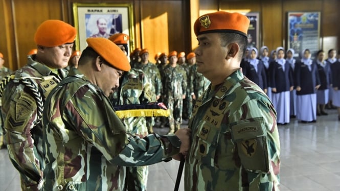 Dankopasgat Marsda TNI Yudi Lantik Kolonel Fajar Jadi Aspers Korps Pasukan Gerak Cepat TNI AU