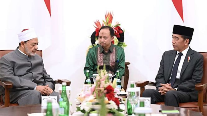 Grand Syekh Al-Azhar dan Jokowi Bahas Peluncuran Inisiatif Global Aliansi Agama untuk Perdamaian