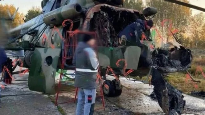 Diiming-imingi Duit 20 Ribu Dolar, Bocah Ingusan Bakar Helikopter Militer Rusia