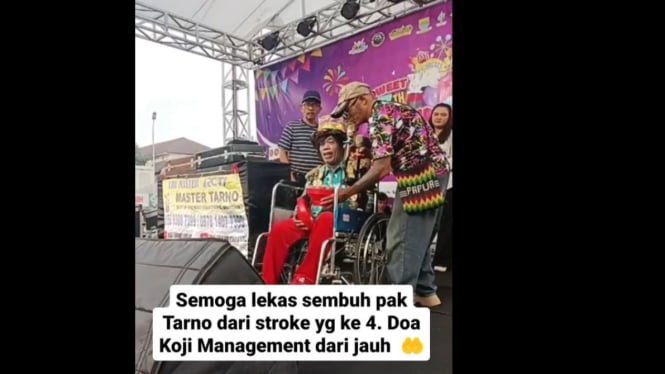 Tampil Sulap Sambil Duduk di Kursi Roda, Pak Tarno Ternyata Alami Stroke Ringan