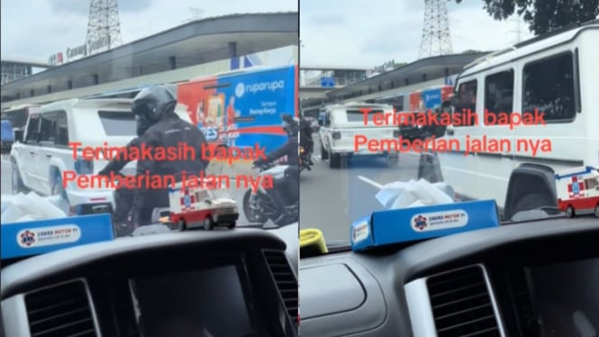 Hormat! Iring-iringan Presiden Prabowo Kasih Jalan Ambulans, Maung Garuda Menepi