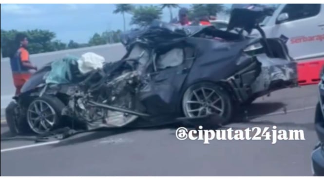 Tabrak Pikap di Tol Serpong, Sedan BMW Seri 3 Ini Ketahuan Nunggak Pajak Sejak 2021